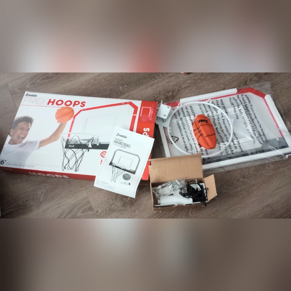 Franklin Pro Hoops Basketball Set, New with Box, Hoop, Net, Ball, Pump